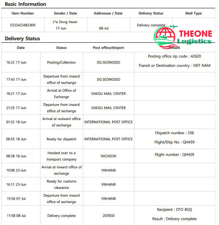 INSTRUCTIONS TO TRACK THE CODE EMS EXPRESS DELIVERY